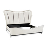 Tuxedo Black/Salt Eastern King Upholstered Bed - Ornate Home