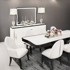 Tuxedo Black Sideboard & Mirror - Ornate Home