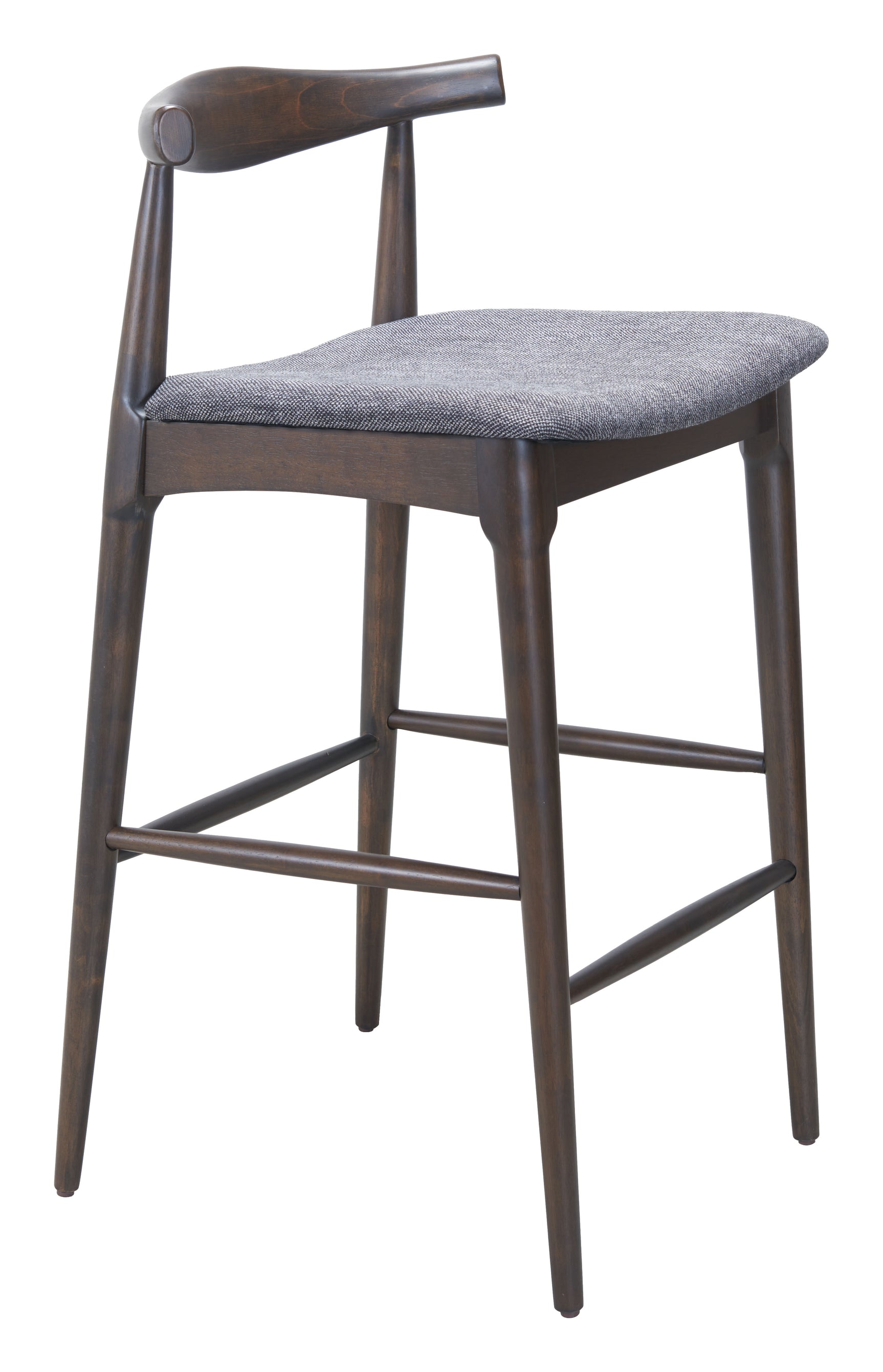Tuzka Gray & Espresso Barstool (Set of 2) - Ornate Home