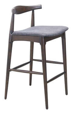 Tuzka Gray & Espresso Barstool (Set of 2) - Ornate Home