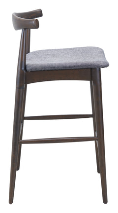 Tuzka Gray & Espresso Barstool (Set of 2) - Ornate Home