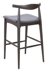Tuzka Gray & Espresso Barstool (Set of 2) - Ornate Home