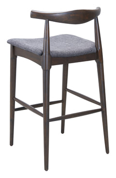 Tuzka Gray & Espresso Barstool (Set of 2) - Ornate Home