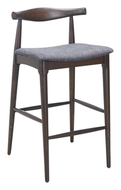 Tuzka Gray & Espresso Barstool (Set of 2) - Ornate Home