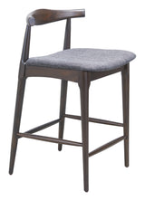 Tuzka Gray & Espresso Counter Stool (Set of 2) - Ornate Home