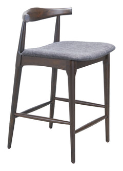 Tuzka Gray & Espresso Counter Stool (Set of 2) - Ornate Home