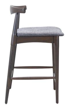 Tuzka Gray & Espresso Counter Stool (Set of 2) - Ornate Home