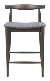 Tuzka Gray & Espresso Counter Stool (Set of 2) - Ornate Home