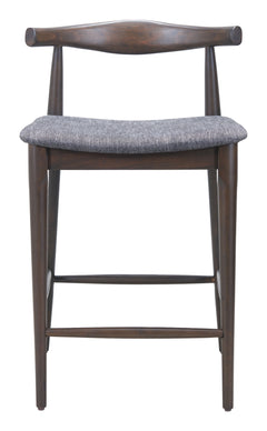 Tuzka Gray & Espresso Counter Stool (Set of 2) - Ornate Home