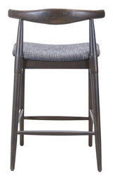 Tuzka Gray & Espresso Counter Stool (Set of 2) - Ornate Home