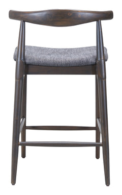 Tuzka Gray & Espresso Counter Stool (Set of 2) - Ornate Home