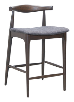 Tuzka Gray & Espresso Counter Stool (Set of 2) - Ornate Home