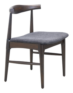 Tuzka Gray & Espresso Dining Chair (Set of 2) - Ornate Home