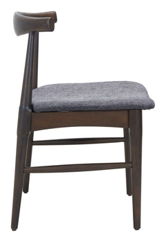 Tuzka Gray & Espresso Dining Chair (Set of 2) - Ornate Home