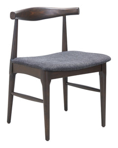 Tuzka Gray & Espresso Dining Chair (Set of 2) - Ornate Home