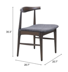 Tuzka Gray & Espresso Dining Chair (Set of 2) - Ornate Home
