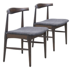 Tuzka Gray & Espresso Dining Chair (Set of 2) - Ornate Home