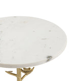 Tweety Bird White/Gold Accent Table - Ornate Home