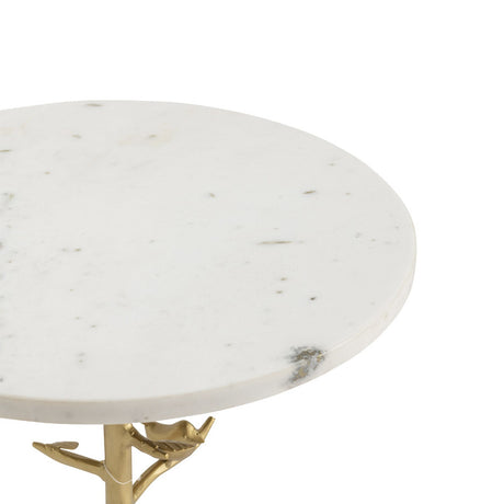Tweety Bird White/Gold Accent Table - Ornate Home