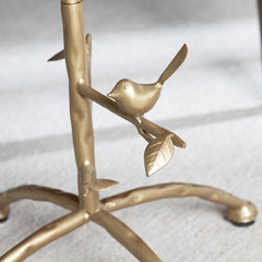 Tweety Bird White/Gold Accent Table - Ornate Home
