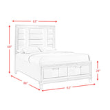 Twenty Nine White 3-Piece Queen Storage Bedroom Set - Ornate Home
