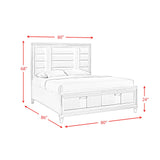 Twenty Nine White 4-Piece King Storage Bedroom Set - Ornate Home