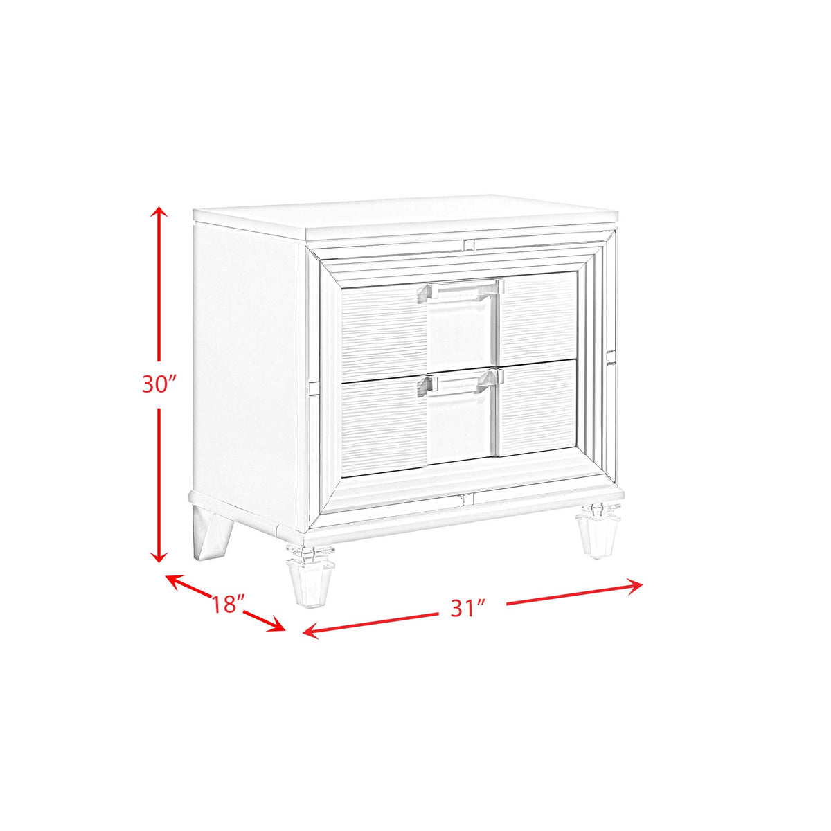 Twenty Nine White 4-Piece King Storage Bedroom Set - Ornate Home