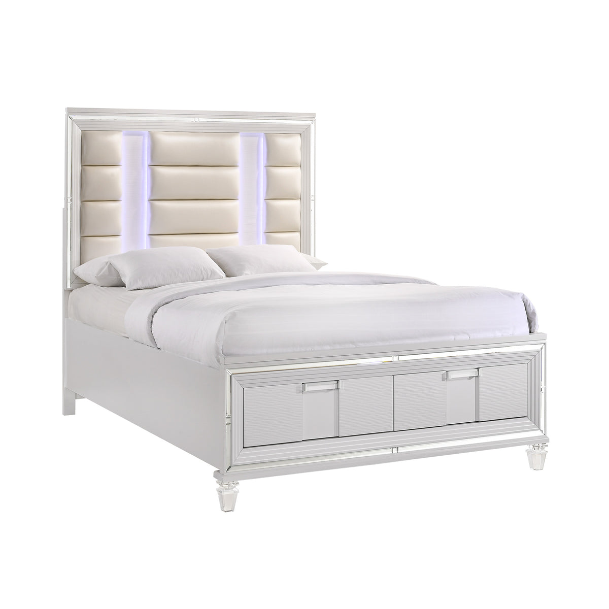 Twenty Nine White 5-Piece Queen Storage Bedroom Set - Ornate Home