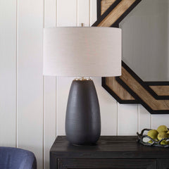 Twilight Satin Black Table Lamp - Ornate Home