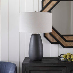 Twilight Satin Black Table Lamp - Ornate Home