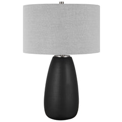 Twilight Satin Black Table Lamp - Ornate Home