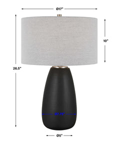 Twilight Satin Black Table Lamp - Ornate Home