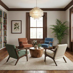 Twill Brown Accent Chair - Ornate Home