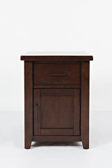 Twin Cities Dark Brown Chairside Table - Ornate Home