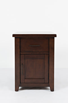 Twin Cities Dark Brown Chairside Table - Ornate Home