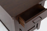 Twin Cities Dark Brown Chairside Table - Ornate Home