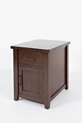 Twin Cities Dark Brown Chairside Table - Ornate Home