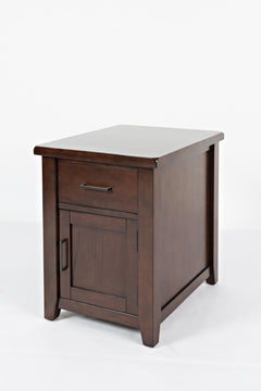 Twin Cities Dark Brown Chairside Table - Ornate Home