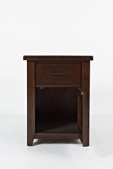 Twin Cities Dark Brown Chairside Table - Ornate Home