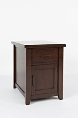 Twin Cities Dark Brown Chairside Table - Ornate Home