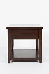 Twin Cities Dark Brown End Table - Ornate Home