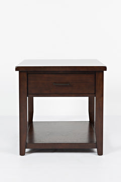 Twin Cities Dark Brown End Table - Ornate Home