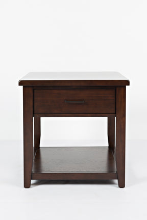 Twin Cities Dark Brown End Table - Ornate Home