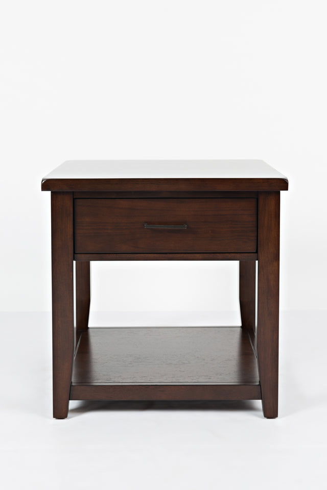 Twin Cities Dark Brown End Table - Ornate Home