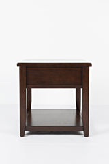 Twin Cities Dark Brown End Table - Ornate Home