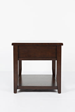 Twin Cities Dark Brown End Table - Ornate Home