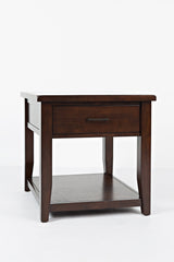 Twin Cities Dark Brown End Table - Ornate Home