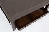 Twin Cities Dark Brown Ottoman Cocktail Table - Ornate Home