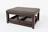 Twin Cities Dark Brown Ottoman Cocktail Table - Ornate Home