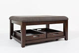 Twin Cities Dark Brown Ottoman Cocktail Table - Ornate Home